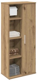 Ντουλάπι μπάνιου με θήκη για ρολό Αρτισιανή Δρυς 39x22x90 εκ.