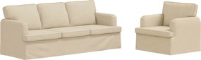vidaXL Σετ Καναπέ 2 pcs Κρεμ 201 x 80 x 85 εκ ύφασμα