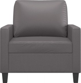 vidaXL Πολυθρόνα Γκρι 60 εκ. Συνθετικό δέρμα