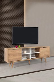 Έπιπλο Τηλεόρασης Sapphire Δρυς / Λευκό PRAFRAS 160x35x18
