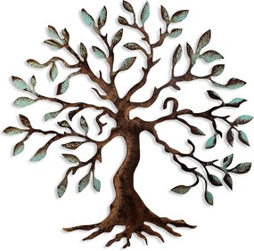 Decorative Metal Wall Accessory Tree - 1 Multicolor