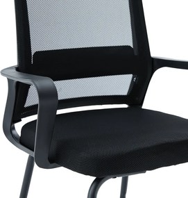 Καρέκλα επισκέπτη Palma pakoworld mesh μαύρο 46x52x94εκ