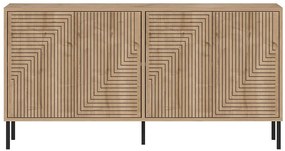 Μπουφές Evolet 327ODS1346 150x36x75cm Oak Μοριοσανίδα, Μελαμίνη