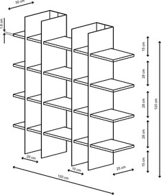Bookshelf Shb-017-B Taupe