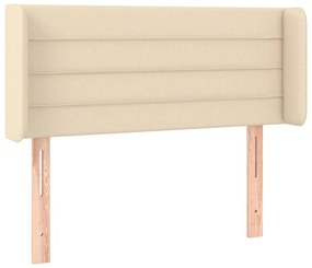 Κεφαλάρι με Πτερύγια Κρεμ 83x16x78/88 εκ. Υφασμάτινο 3118887