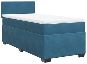 ΚΡΕΒΑΤΙ BOXSPRING ΜΕ ΣΤΡΩΜΑ ΜΠΛΕ 100X200 ΕΚ. ΒΕΛΟΥΔΙΝΟ 3288532