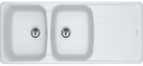 Franke Antea AZG 621 Polar White Γρανιτένιος Νεροχύτης 90cm