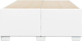 vidaXL Πλαίσιο Κρεβατιού χωρίς στρώμα Λευκό 120x190 εκ.Συνθ. Δέρμα
