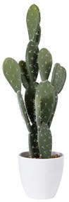 Τεχνητό Φυτό Σε Γλάστρα Opuntia Ficus-Indica Cactus 20096 60cm Green-White Globostar Polyurethane