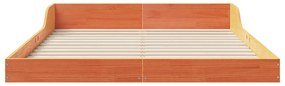vidaXL Σκελετός Κρεβατιού Καφέ κεριού 120 x 200 cm Μασίφ ξύλο πεύκου
