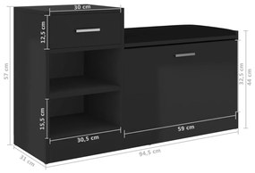 ΠΑΠΟΥΤΣΟΘΗΚΗ ΓΥΑΛ. ΜΑΥΡΗ 94,5 X 31 X 57 ΕΚ. ΑΠΟ ΜΟΡΙΟΣΑΝΙΔΑ 326748