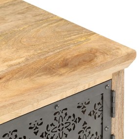 vidaXL Τραπεζάκι Σαλονιού με Πόρτα 90 x 50 x 35 εκ. από Μασίφ Ξύλο Μάνγκο