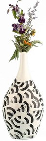 Βάζο 697ELD1211 Φ16x33,5cm Black-White Aberto Design Ceramic