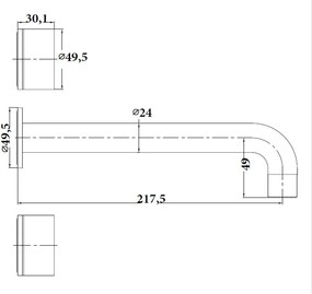 Sparke Nera 04 Black Matt - Εντοιχιζόμενη μπαταρία νιπτήρα