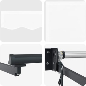 vidaXL Ηλεκτρικό Αναδιπλούμενο Σκίαστρο Λευκός 5 x 3 m