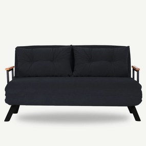 Διθέσιος Καναπές Κρεβάτι Μαύρο SEDA 78x133x78