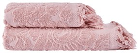 Πετσέτες Μπάνιου (Σετ 2τμχ) Anna Riska Anabelle 500gsm Ροζ