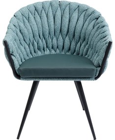 Καρέκλα Με Μπράτσα Knot Μπλε-Πράσινη 68x59x79εκ - Μπλε