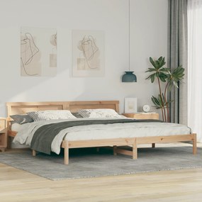 vidaXL Σκελετός Κρεβατιού Καφέ 200 x 200 εκ Μασίφ ξύλο πεύκου