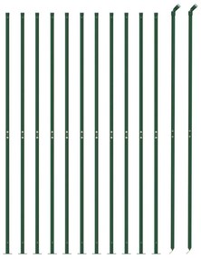 Συρματόπλεγμα Περίφραξης Πράσινο 2 x 25 μ. με Βάσεις Φλάντζα - Πράσινο