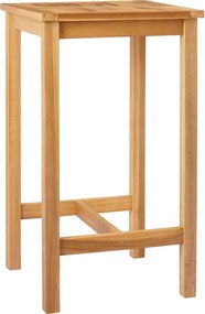 vidaXL Τραπέζι μπαρ Φυσικό 60 x 60 x 105 cm Στερεό Τίκ