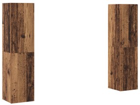 vidaXL Σετ επίπλου τηλεόρασης 4 pcs Παλαιό ξύλο 30.5 x 30 x 60 εκ.
