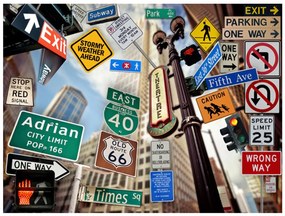 Φωτοταπετσαρία - New York signposts 350x270