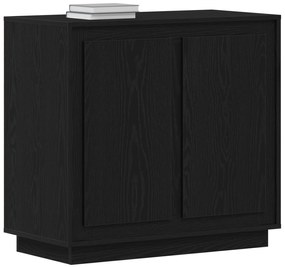 vidaXL Σιρτάρι Μαύρο Δρυς 80x34x75 εκ Επεξεργασμένο Ξύλο