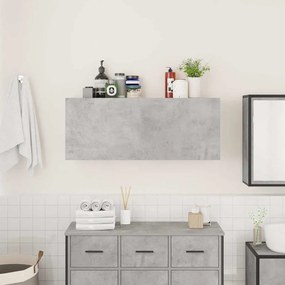 vidaXL Ντουλάπι τοίχου μπάνιου Μπετόν Γκρι 100x25x40 cm