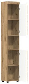 vidaXL Ντουλάπι Μπάνιου με πόρτα TULUM artisan δρυς 37 x 31.5 x 203 εκ