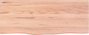 vidaXL Πάγκος Μπάνιου Ανοιχτό Καφέ 100x40x2 εκ. Επεξ. Μασίφ Ξύλο