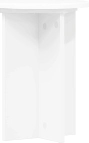 vidaXL Βάση φυτών 2 pcs Λευκό Ø29,5 x 40 εκ. Επεξεργασμένο Ξύλο