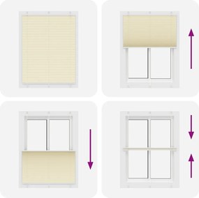 vidaXL Πλισέ περσίδα Κρέμα 105x100 cm Πλάτος υφάσματος 104,4 cm