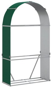 vidaXL Ξυλοθήκη Πράσινη 120 x 45 x 210 εκ. από Γαλβανισμένο Ατσάλι