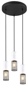 Φωτιστικό Οροφής Tosh 304330334 28x150cm 3xE27 40W White-Black Trio Lighting