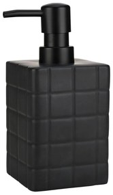 Δοχείο Κρεμοσάπουνου Κεραμικό Tiles 450ml 7,5x15cm Black Estia Κεραμικό