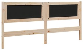 vidaXL Ταπετσαρισμένο κεφαλάρι Καφέ 180 cm Στερεά ξυλεία πεύκου