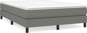 vidaXL Κρεβάτι Boxspring με Στρώμα Σκούρο Γκρι 140x190 εκ. Υφασμάτινο