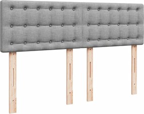 vidaXL Κρεβάτι Boxspring με Στρώμα Αν. Πράσινο 160x200εκ Υφασμάτινο