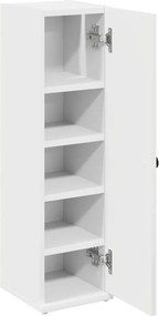 vidaXL Ντουλάπι μπάνιου με θήκη για ρολό λευκό 20,5x22x72 cm