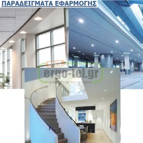 Led panel ντιμαριζόμενο λευκό στρογγυλό επίτοιχο 20W 3000k θερμό φως 230V 1440lm 30000h