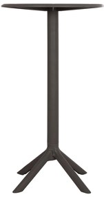 Τραπέζι μπάρ TERRIN Στρόγγυλο Πολυπροπυλενίου Dark Olive Green Φ61x107Υ εκ. 61x61x107 εκ.