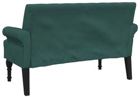 vidaXL Παγκάκι με Πλάτη Σκούρο Πράσινο 120 x 62 x 75,5 εκ. Υφασμάτινο