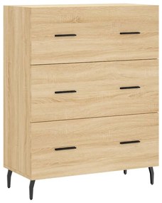 vidaXL Ντουλάπι Sonoma δρυς 69,5 x 34 x 180 εκ. από Επεξεργασμένο Ξύλο