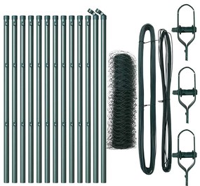 vidaXL Στύλος Περιφράξεων Πράσινο 25 x 0,4 m (36 mm πλέγμα)