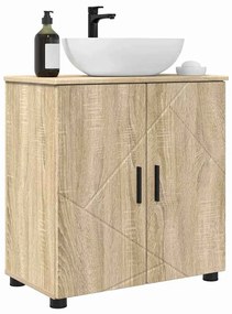 vidaXL Ντουλάπι Μπάνιου με ράφι με πόρτα Sonoma Δρυς 61 x 35 x 64 εκ.