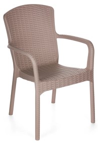 Πολυθρόνα βαρέους τύπου TURAN απο PP σε χρώμα cappuccino 43x40x86