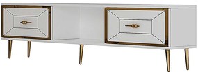 Έπιπλο Τηλεόρασης Arno 475OLV3065 150x29,6x40,6cm White-Gold