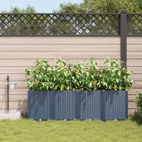 vidaXL Ζαρντινιέρες κήπου Γκρι 160 x 40 x 52 cm Ατσάλι
