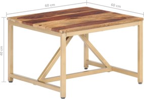 vidaXL Τραπεζάκι Βοηθητικό 60 x 60 x 40 εκ. από Μασίφ Ξύλο